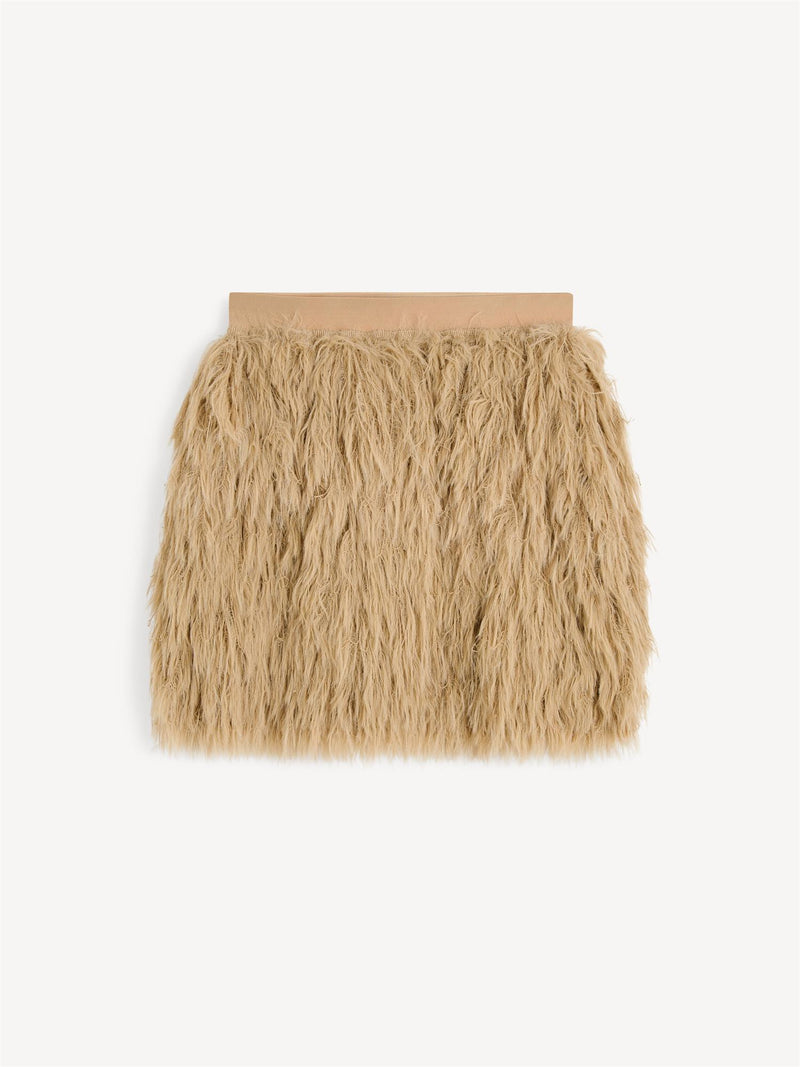 By Malene Birger Chamie skjørt i beige, laget av polyamid, med frynser og strikk i livet.