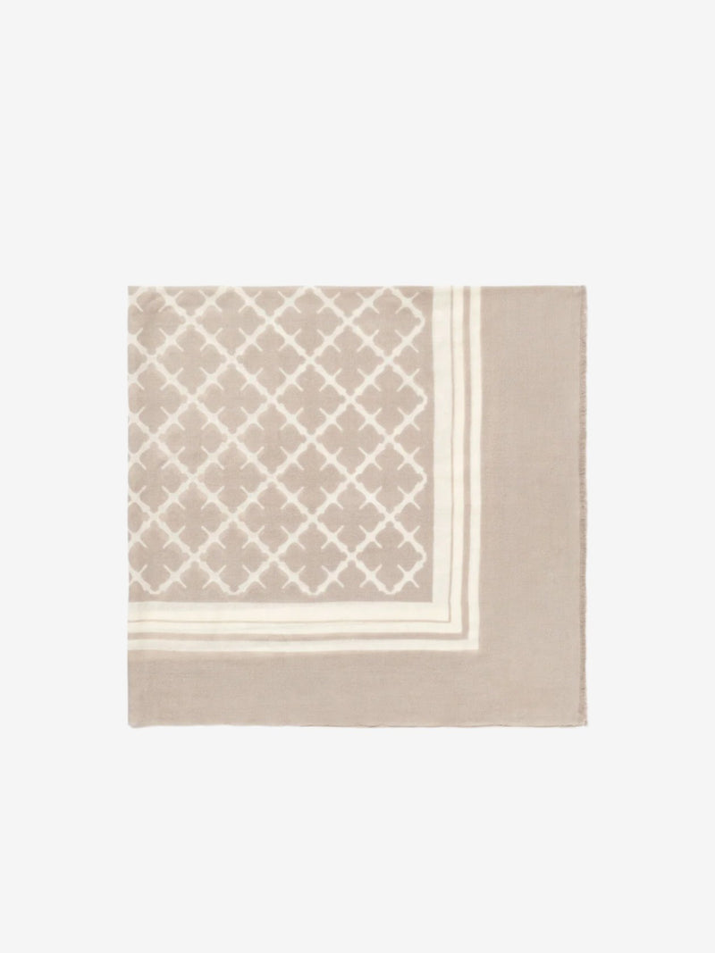 cornelis, skjerf, ull, beige, by malene birger, signature flower