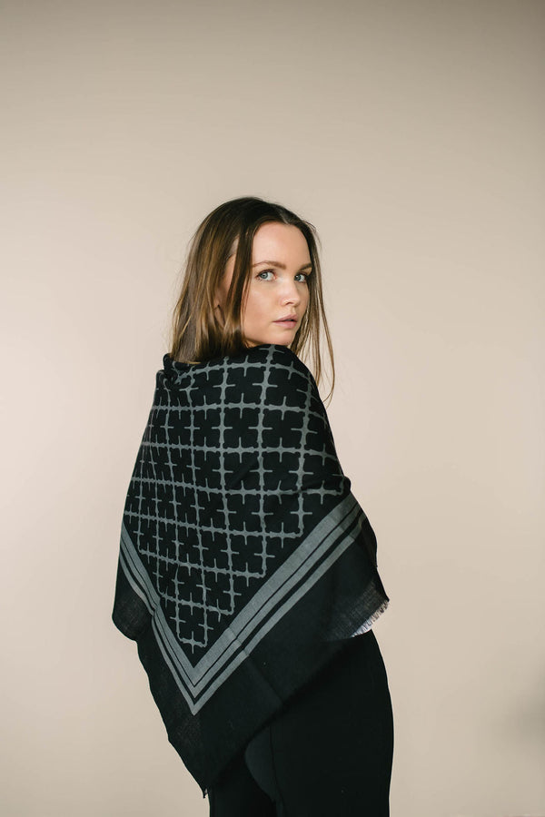 cornelis, skjerf, ull, grå, by malene birger