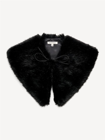 COWILLA Faux Fur skjerf Sort