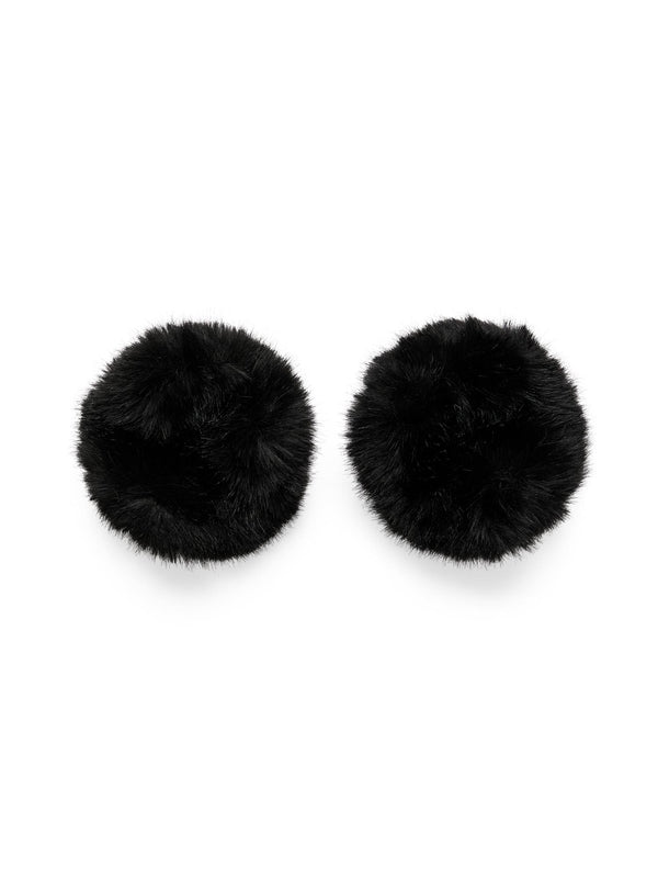 By Malene Birger Elbie mansjetter i sort, laget av 100% polyester med faux fur-struktur.