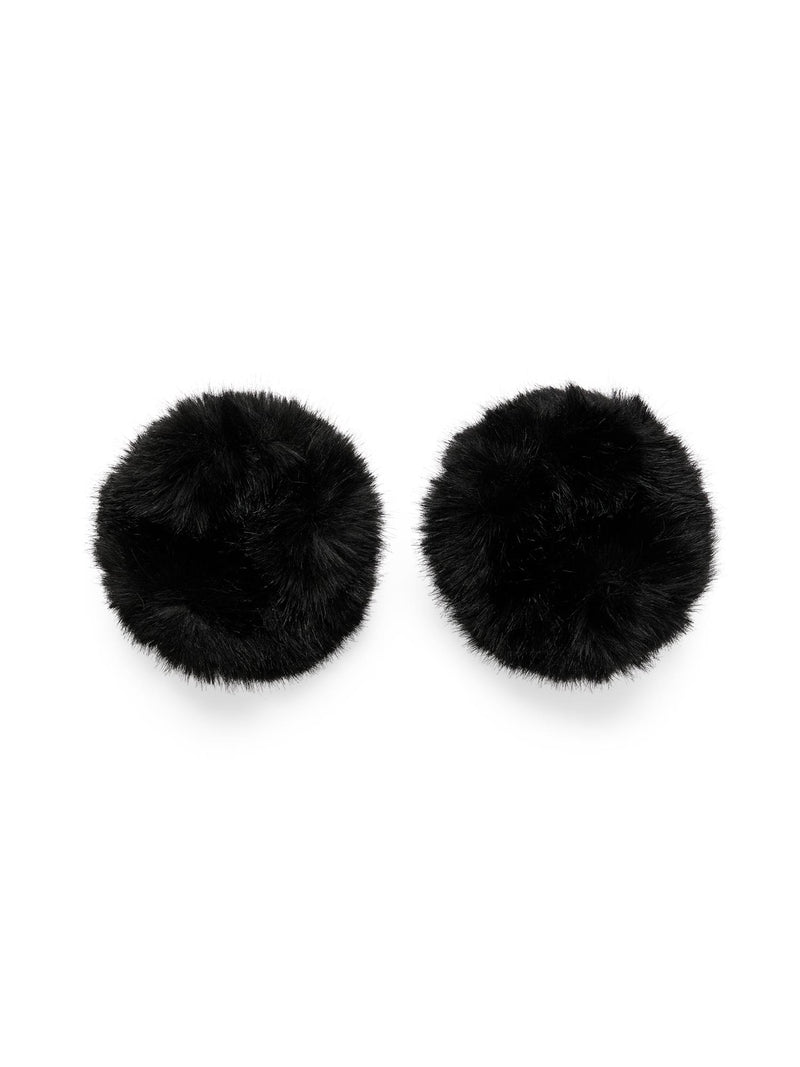 By Malene Birger Elbie mansjetter i sort, laget av 100% polyester med faux fur-struktur.
