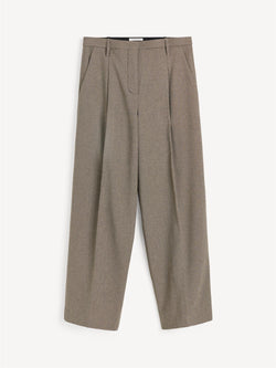 By Malene Birger Elsa dressbukse i brun, med en stilig melering og struktur, laget av polyester, viskose og elastan.