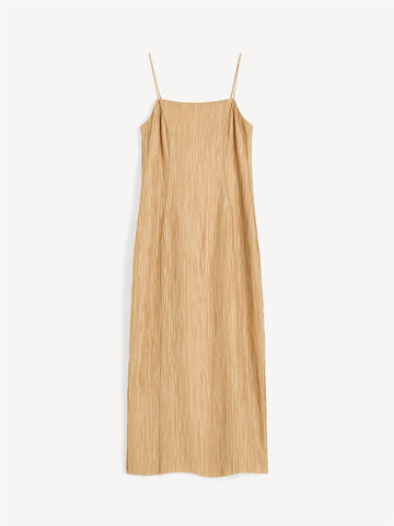 LUCILLE kjole med nett passform Beige