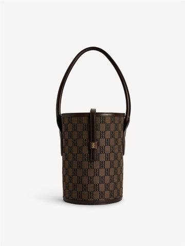 MARYLLE Bøtte veske med monogramprint