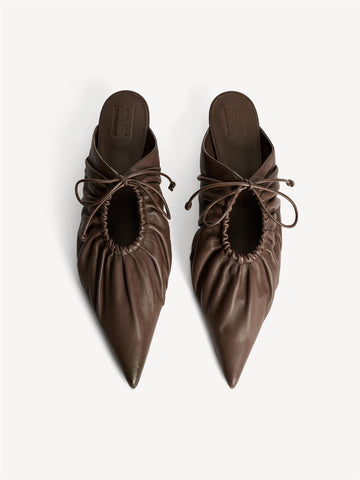 MASEY SKINN MULES, Carafe brun