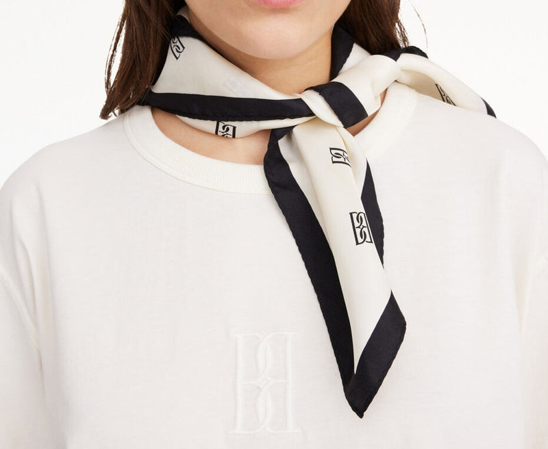 monnis, skjerf, silke, hvit, by malene birger
