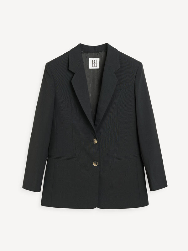 By Malene Birger Ophie oversized blazer i sort, med en rett og tidløs passform.