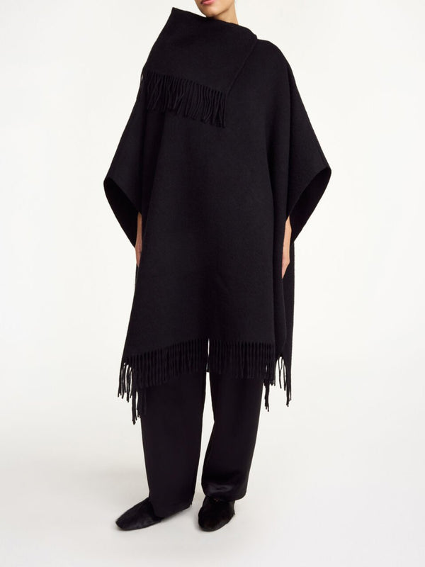 turtlo, poncho, ull, sort, by malene birger
