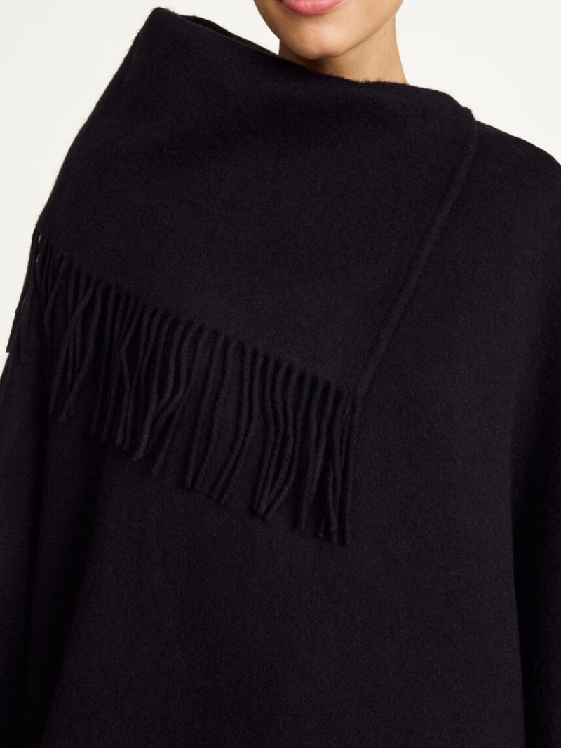 turtlo, poncho, ull, sort, by malene birger