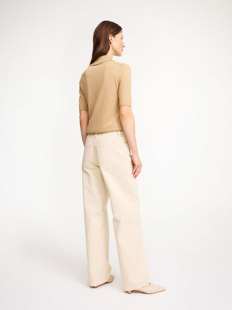 By Malene Birger Vinola jeans i beige, laget av organisk bomull med en løs passform.