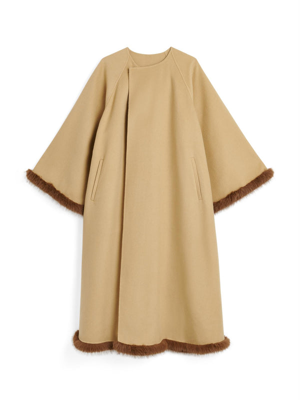 DALIMAS Ullkåpe beige