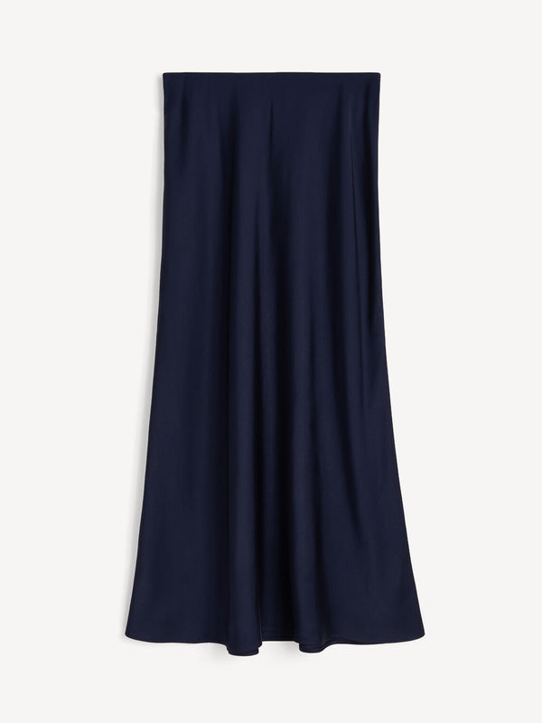 BOSHAN Satengskjørt Mørkeblå