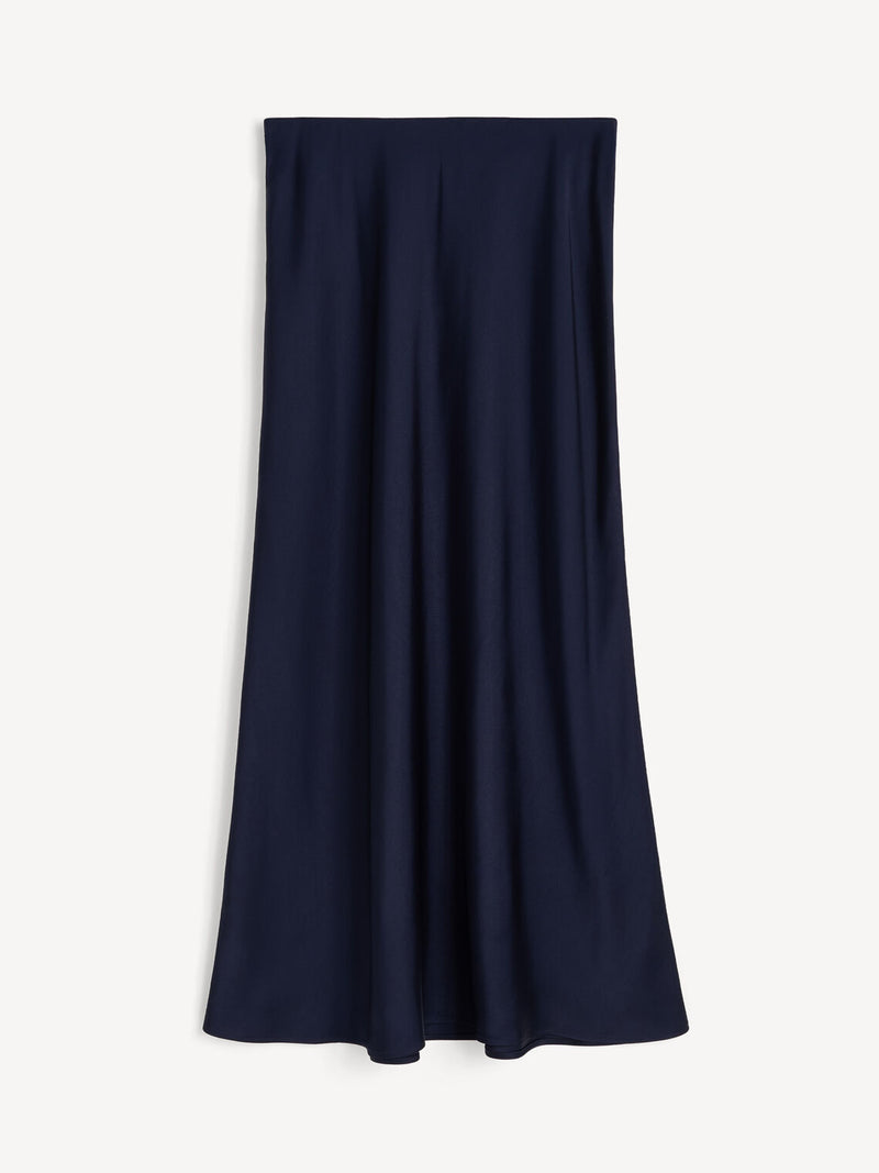 BOSHAN Satengskjørt Mørkeblå