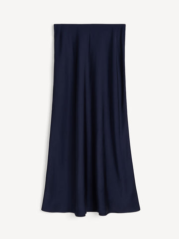 BOSHAN Satengskjørt Mørkeblå