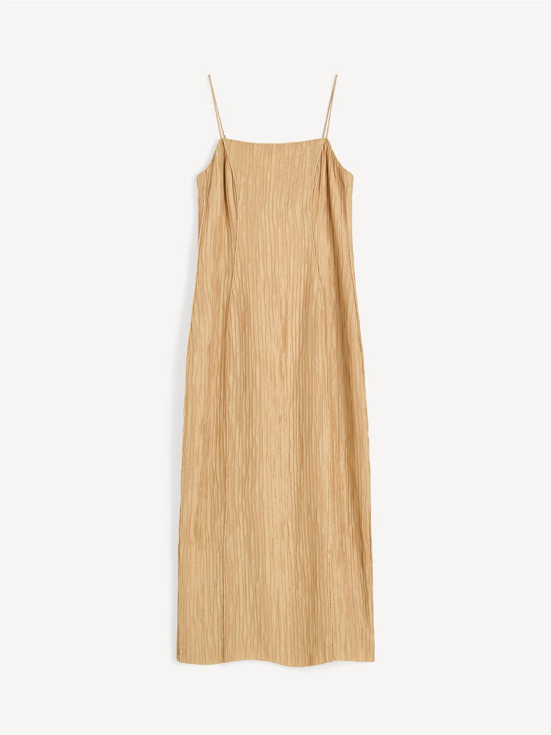 LUCILLE kjole med nett passform Beige
