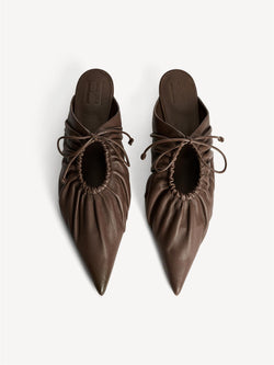MASEY SKINN MULES, Carafe brune
