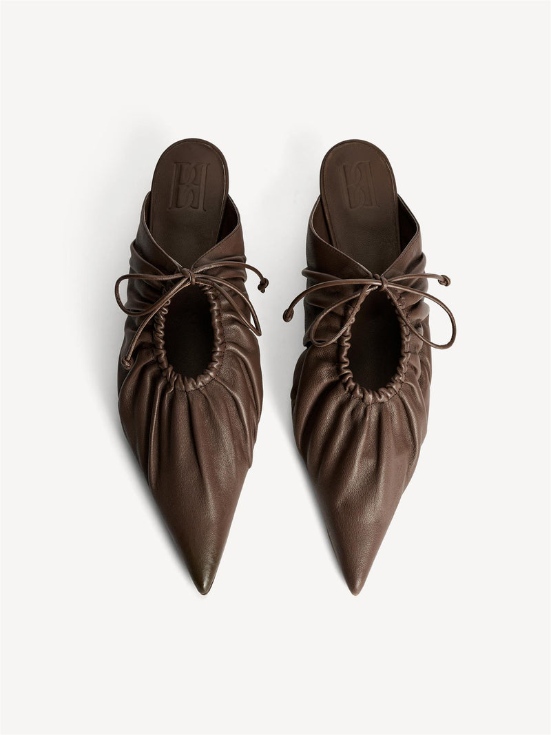 MASEY SKINN MULES, Carafe brune
