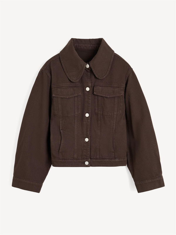 VILLIES Jeans Jakke Mørkebrun