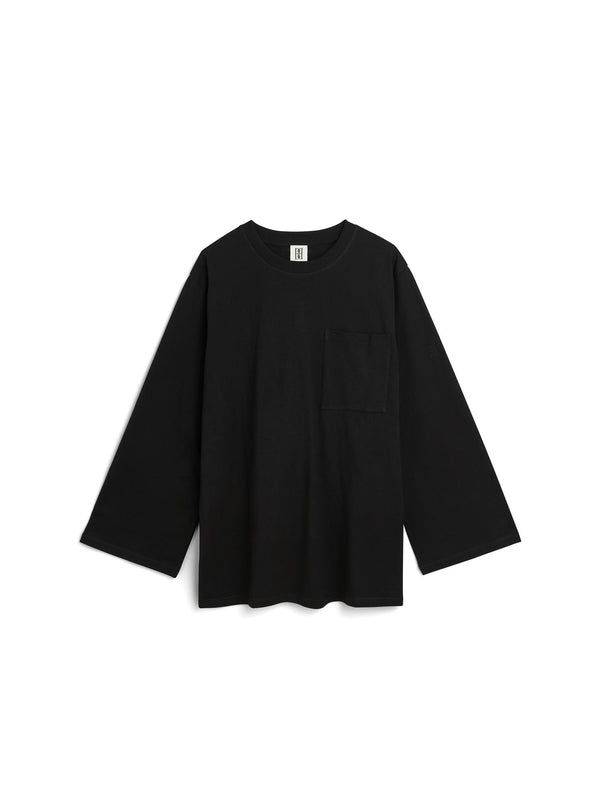 FAYEH Oversized Langermet t-skjorte Svart