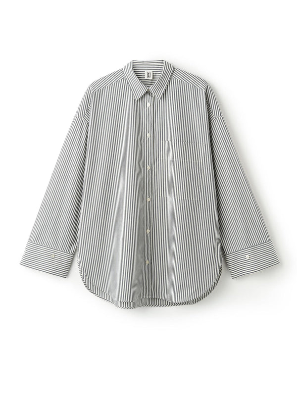 DERRIS skjorte med blå/hvit Striper