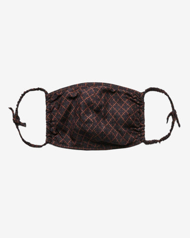 MASKIA Munnbind med Mikro Signature Flowerprint Mørkebrun